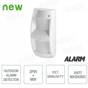 Sensore da esterno tripla tecnologia 2PIR + MW  con Pet Immunity - AMC