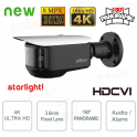 Telecamera Dahua 4K 180° con Ottica 3.6mm, IR 20m e Protezione IP67