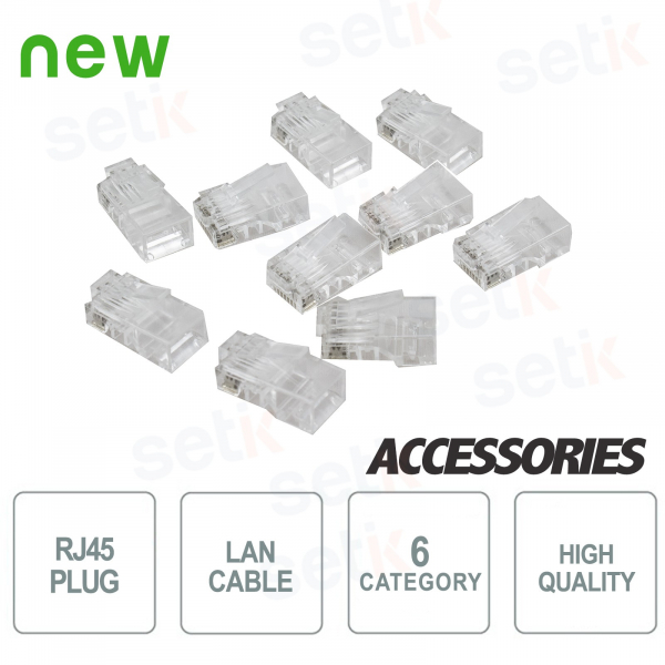 10x Connecteurs PLUG RJ45 CAT 6 - SETIK