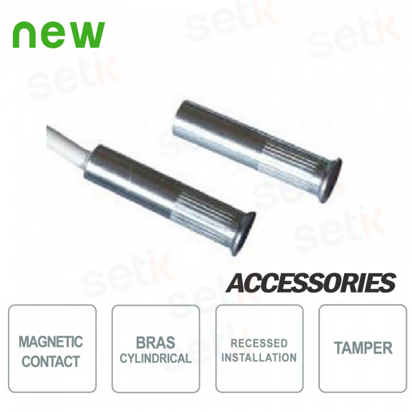 Cylindrical CSA magnetic contact in brass