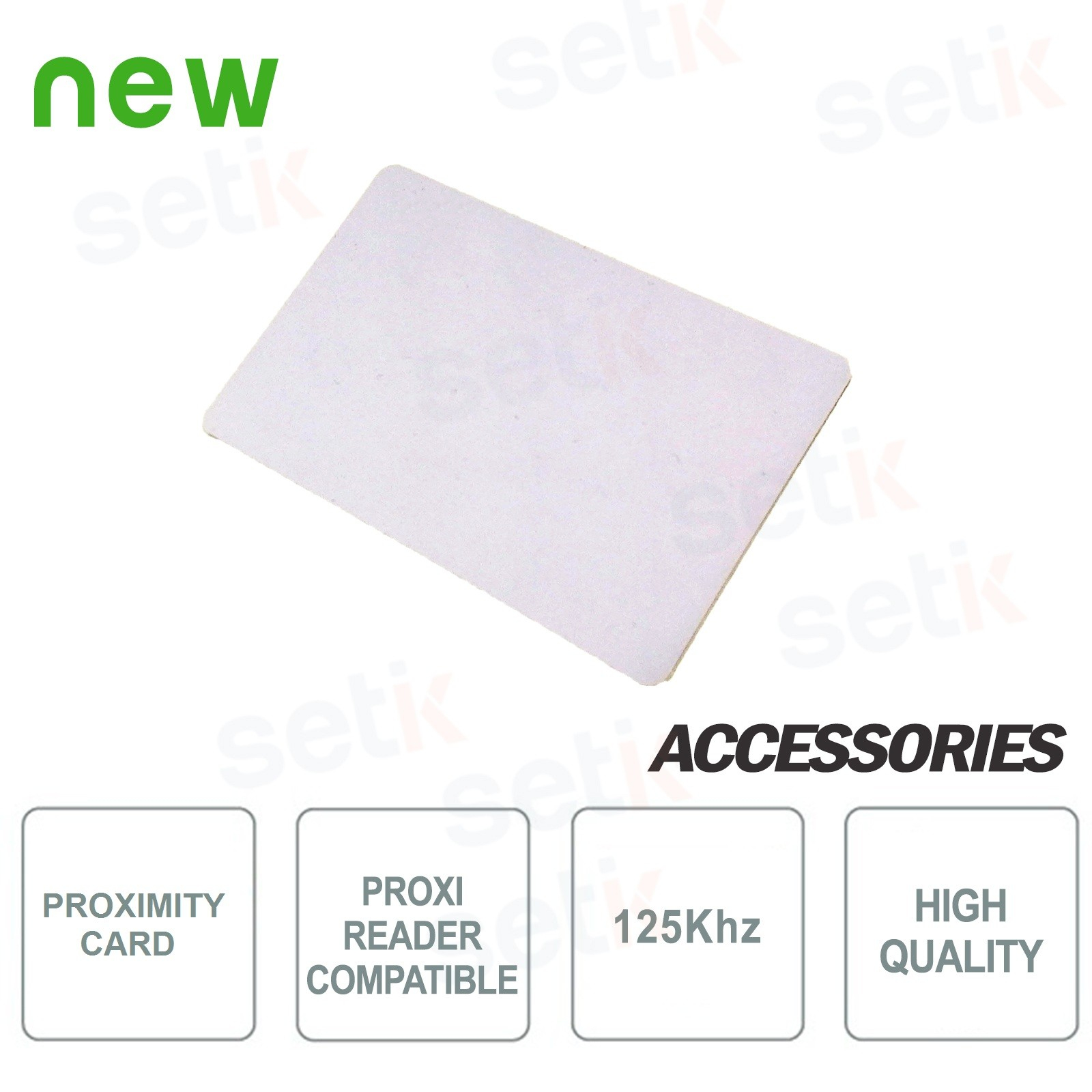 KEYCARD-125K - RFID card for 125Khz Setik readers - Setik.biz