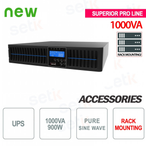 Unterbrechungsfreie Stromversorgung USV 1000VA 900W RACK - Superior Pro