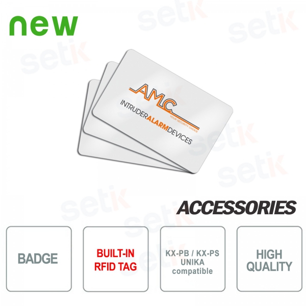 Badge with RFID tag -