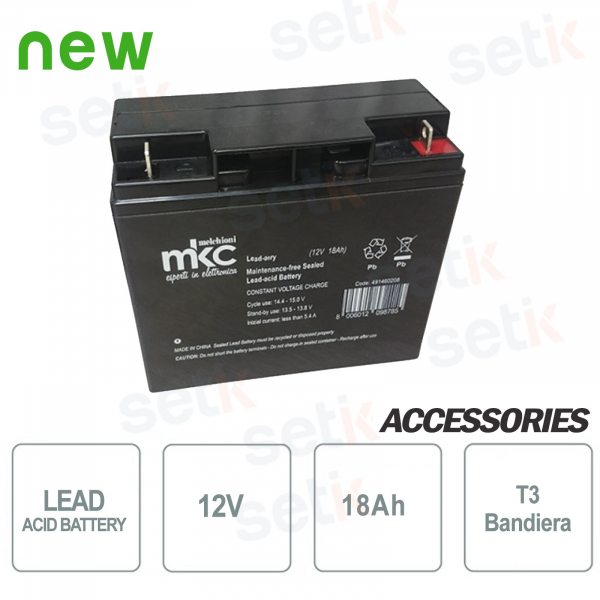 Batería de plomo 12V 18Ah - Setik