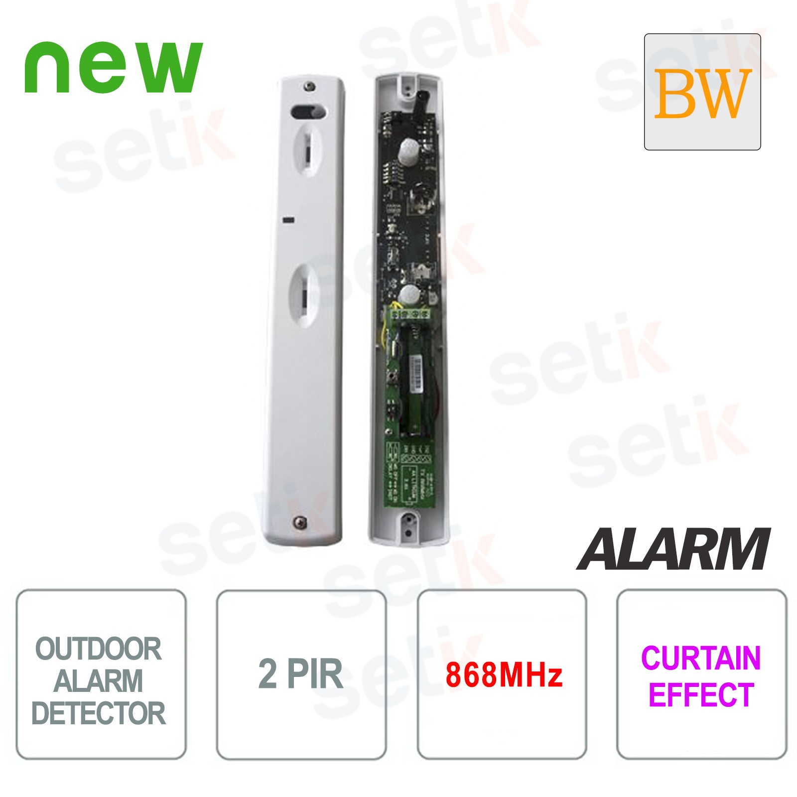 BLOOK-BWB - Sensore Bentel BW 2PIR Antimask 868MHz - Setik.biz