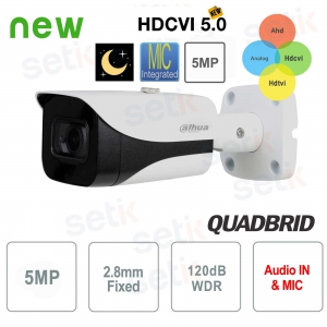 5MP Bullet Camera with 2.8mm Lens, 40m IR, and 120dB WDR - Dahua