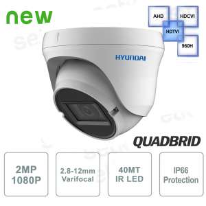 Telecamera Videosorveglianza Hyundai 2 MP 4 in 1 Dome 2.8-12 mm IR 40