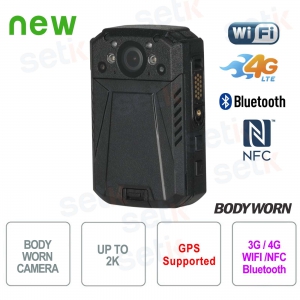 Cuerpo de la cámara Cámara desgastada 1080P 2K 4G WiFi NFC Bluetooth GPS Dahua