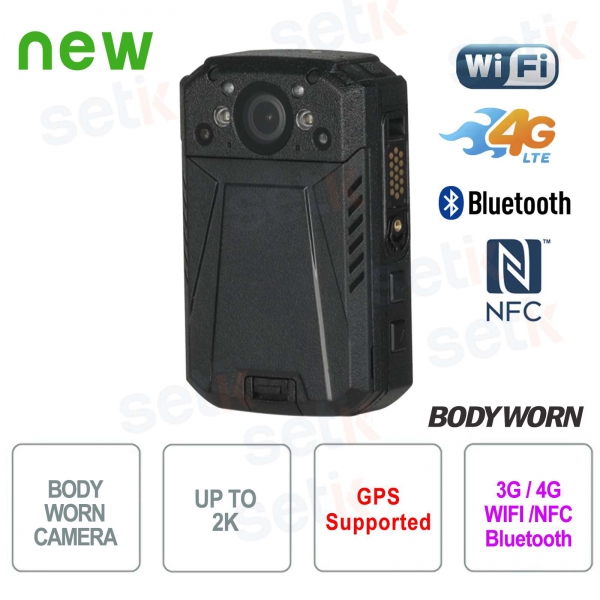 Cuerpo de la cámara Cámara desgastada 1080P 2K 4G WiFi NFC Bluetooth GPS Dahua