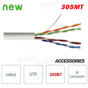 Cable Ethernet Red 305 metros CCA 5E UTP Bobina RJ45 LAN Internet