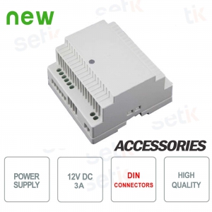 12V 3A power supply DIN Setik connection