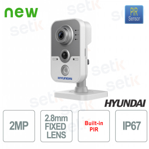 Caméra compacte IR HD-TVI 20 mètres EXIR 2.0 Objectif fixe 2,8 mm pour usage intérieur - HYUNDAI