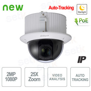 Telecamera IP PoE Dahua PTZ 2MP H.265 25x Starlight Auto-Tracking
