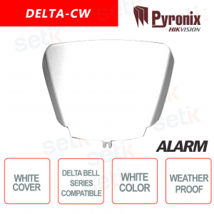 Coperchio Sirena Allarme DELTA Pyronix Hikvision in policarbonato bianco