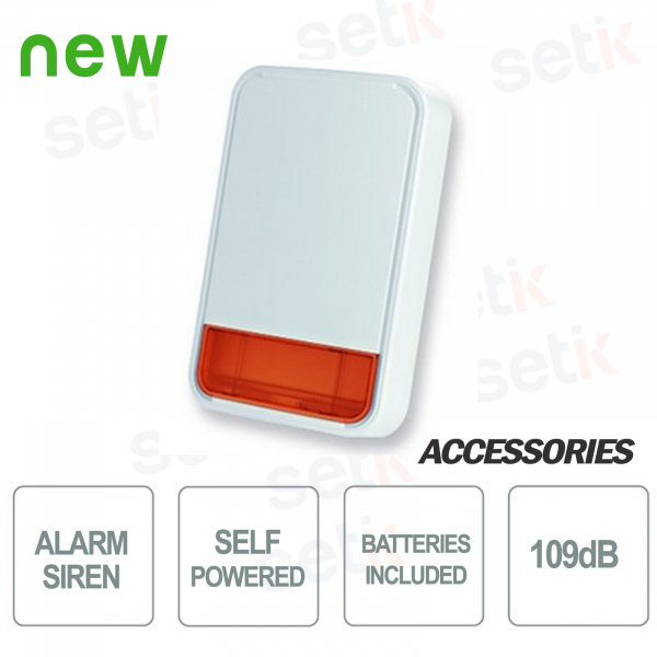 Sirena Allarme Autoalimentata per Esterno Centrali BW Bentel con batterie