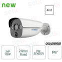 Hyundai 2MP 4 en 1 bala 2.8mm IR cámara de video vigilancia sensor