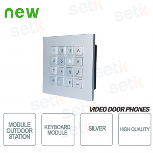 Module de clavier métallique pour interphone VTO4202F - D