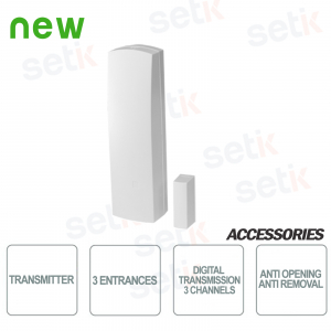Trasmettitore 3 Canali miniaturizzato 868MHz Colore Bianco - AMC