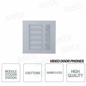Additional module with 5 buttons for Modular outdoor station VTO4202F-MB5 - Dahua