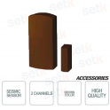 2-channel seismic sensor for doors and windows - Brown color - AMC