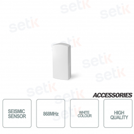 Sensor sísmico blanco inalámbrico de 868 MHz - AMC