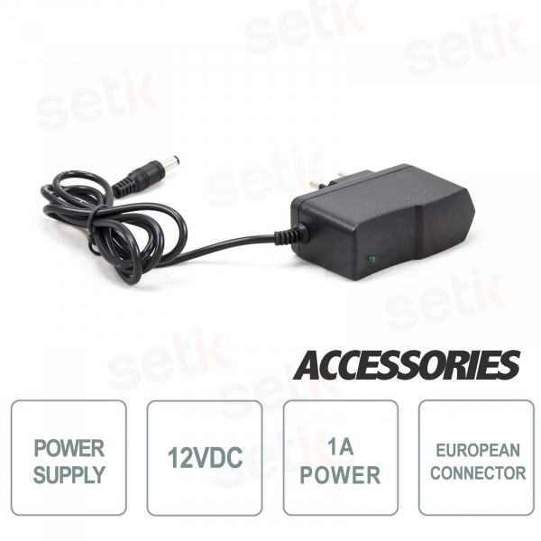 Alimentation 12V 1A EUR pour une caméra - TVCC CCTV