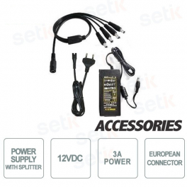 12V 3A Stromversorgung - 4 Videoanschlüsse