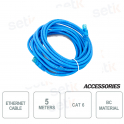 CAT6-Netzwerkkabel, 5 m, hellblau Patchkabel mit Anschlüssen