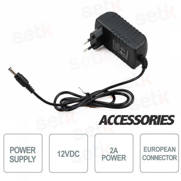 Fuente de alimentación 12V 2A EUR para una sola cámara - CCTV CCTV