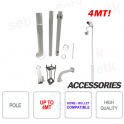 Mât pour caméra bullet dôme extérieur 4MT - Setik