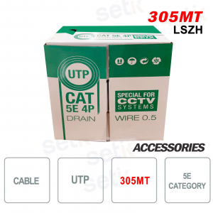 Ethernet-Kabel Netzwerk 305 Meter CCA 5E UTP LSZH Spule RJ45 LAN Internet