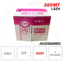 Câble réseau Ethernet 305 mètres CCA 6 UTP LSZH écheveau RJ45 LAN Internet