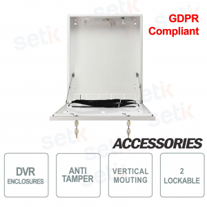 Pulsar contenedor de metal DVR box Sabotaje - Medio Vertical blanco