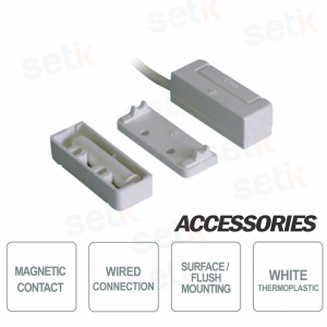 Contatto Magnetico da Incasso o a Vista in Termoplastico 4m  - CSA