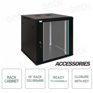 Pulsar gabinete de pared para ensamblar Rack 19 "12U / 600
