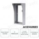 Boîte avec auvent à 2 modules pour station extérieure modulaire et accessoires VTO2000A-C / B / R / K / B1 / B5 / E / F