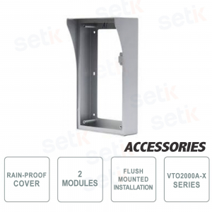 Boîte avec auvent à 2 modules pour station extérieure modulaire et accessoires VTO2000A-C / B / R / K / B1 / B5 / E / F