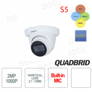 Dahua 2 MP 4in1 2,7 mm ~ 12 mm IR 60 Dome Audio S5