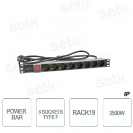 Pulsar 8-socket Type / F power bar