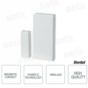 Contatto Magnetico a Scomparsa PowerG Wireless per Porte e Finestre | Sensore a Incasso