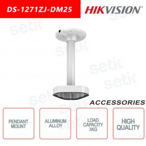 Support suspendu en alliage d'aluminium Hikvision pour caméras fisheye
