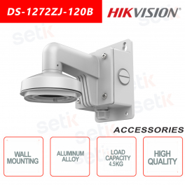 Staffa di montaggio a parete per telecamere mini Dome in alluminio con scatola di giunzione - Hikvision