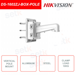 Support de montage sur mât vertical HIKVISION Speed Dome Caméras de vidéosurveillance DS-1602ZJ-BOX-POLE