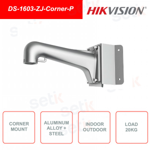 Soporte de esquina para montaje en pared de cámaras de videovigilancia - HIKVISION DS-1603ZJ-Corner-P