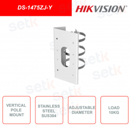 Support pour le montage du mât vertical HIKVISION DS-1475ZJ-Y avec diamètre réglable