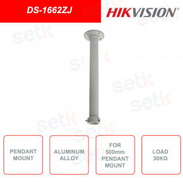 Staffa di montaggio pendente a soffitto per supporti da 50cm HIKVISION DS-1662ZJ