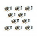Connecteurs bnc à sertir 10X pour câble RG59 et caméras de surveillance 10pcs