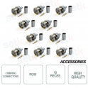 10X crimp bnc connectors for RG59 cable and 10pcs surveillance cameras
