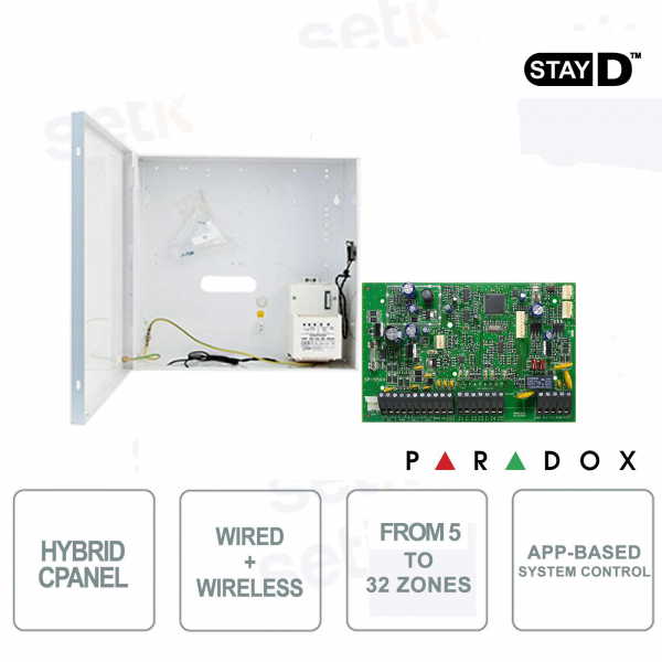Spectra Centrale Allarme Paradox SP5500 Ibrida 5 Zone Espandibile
