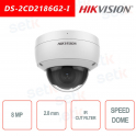 Cámara domo fija Hikvison AcuSense 8 MP Dome